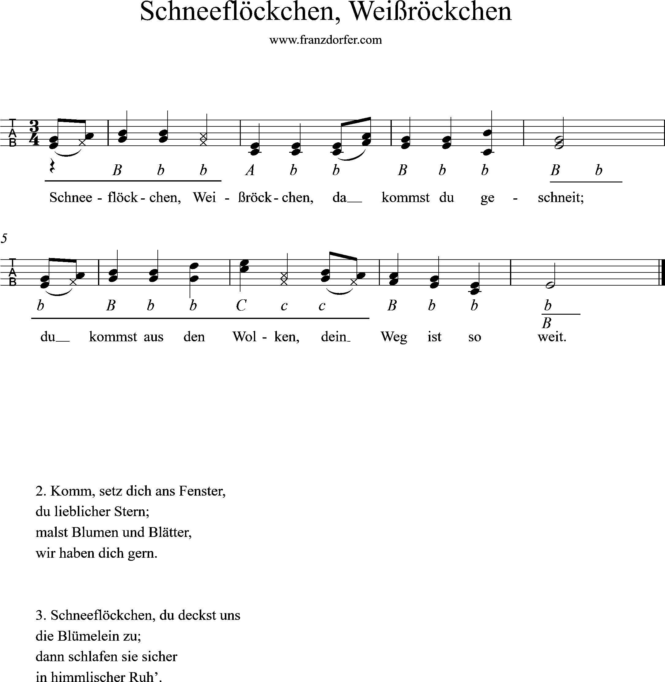 steirische lernen, Weihnachtslieder -Schneeflöckchen, 